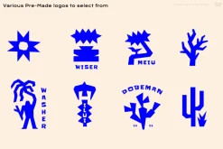 Linocut Logos Vector Bundle