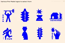 Linocut Logos Vector Bundle
