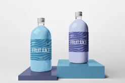 1-Liter Glass Bottle Mockup Set