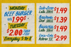 Local Groceries - Vintage Sign Duo