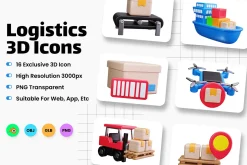 Logistics 3D Icons