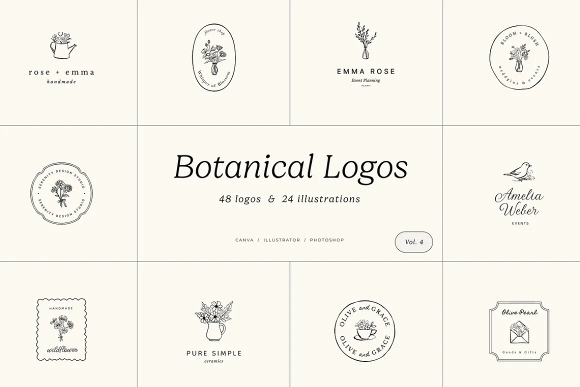 320 logos & illustrations bundle