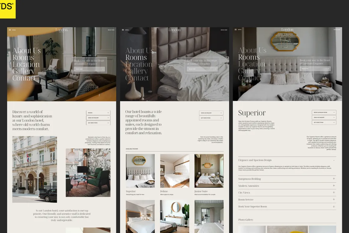 LONDON HOTEL - FRAMER TEMPLATE