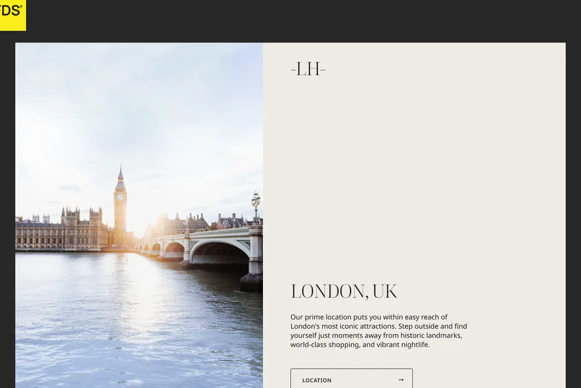 LONDON HOTEL - FRAMER TEMPLATE