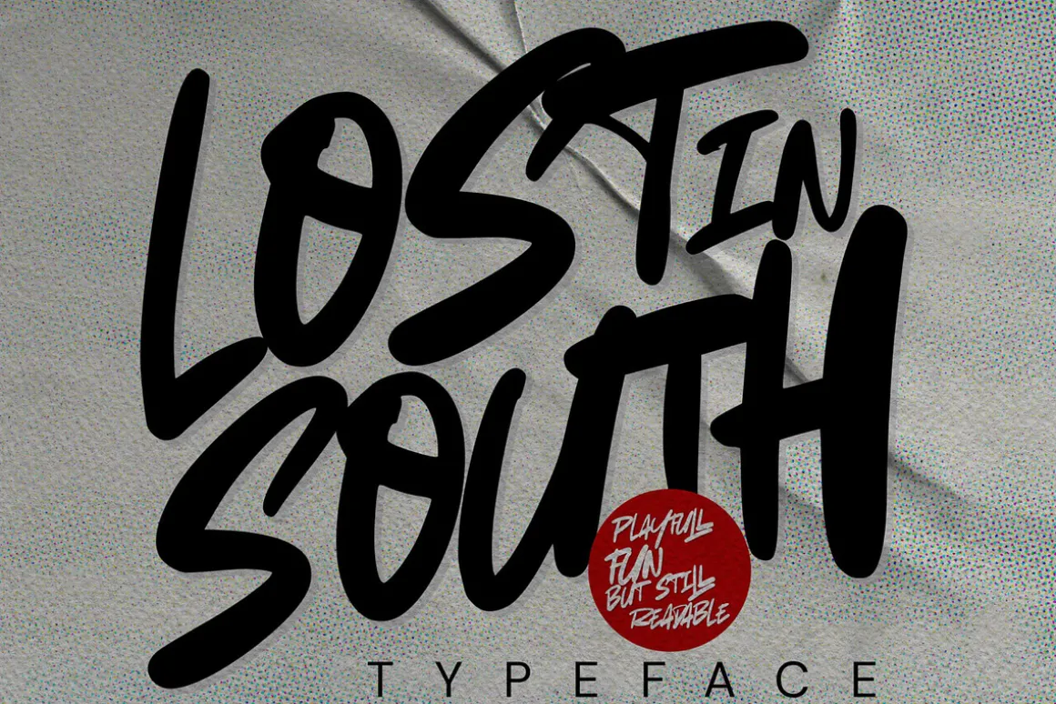 Lost In South - Natural Brush Font