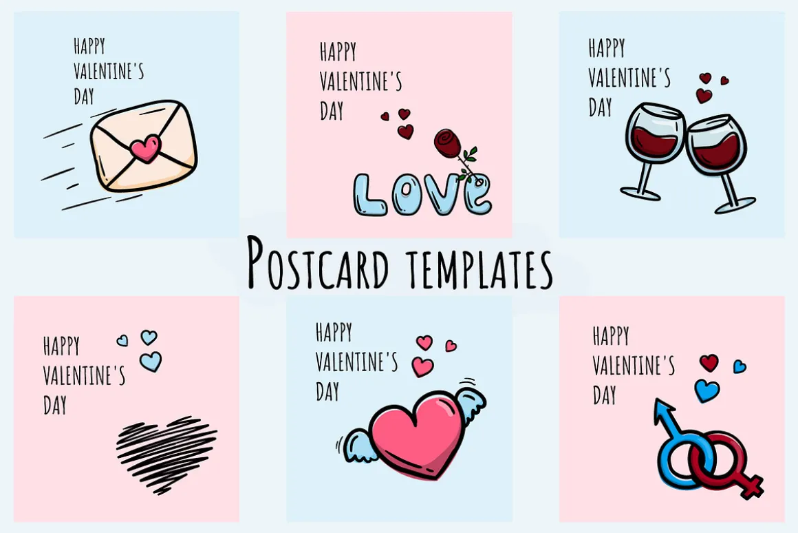 Love. Set of vector elements