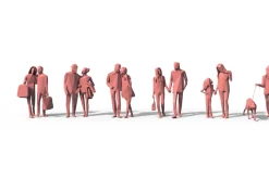 Low Poly Posed People Pack 4