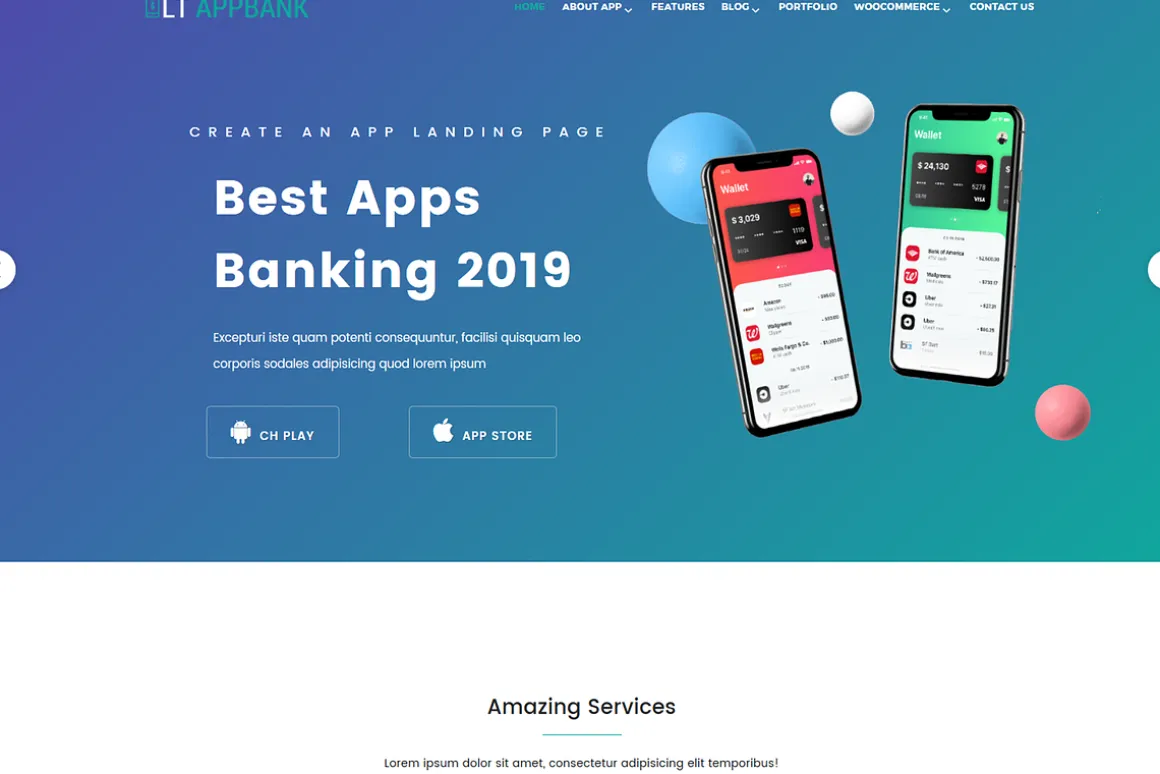 LT AppBank Onepage WordPress Theme