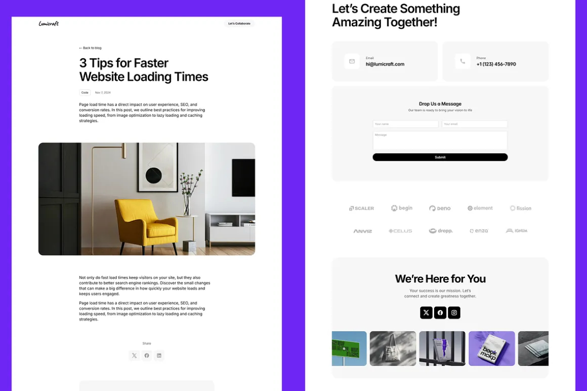 Lumicraft | Agency Framer Template