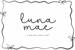 Luna Mae | Cute Script Font