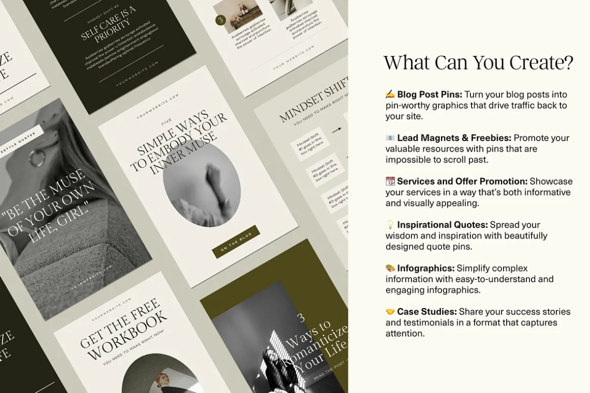 Luxury Canva Pinterest Templates