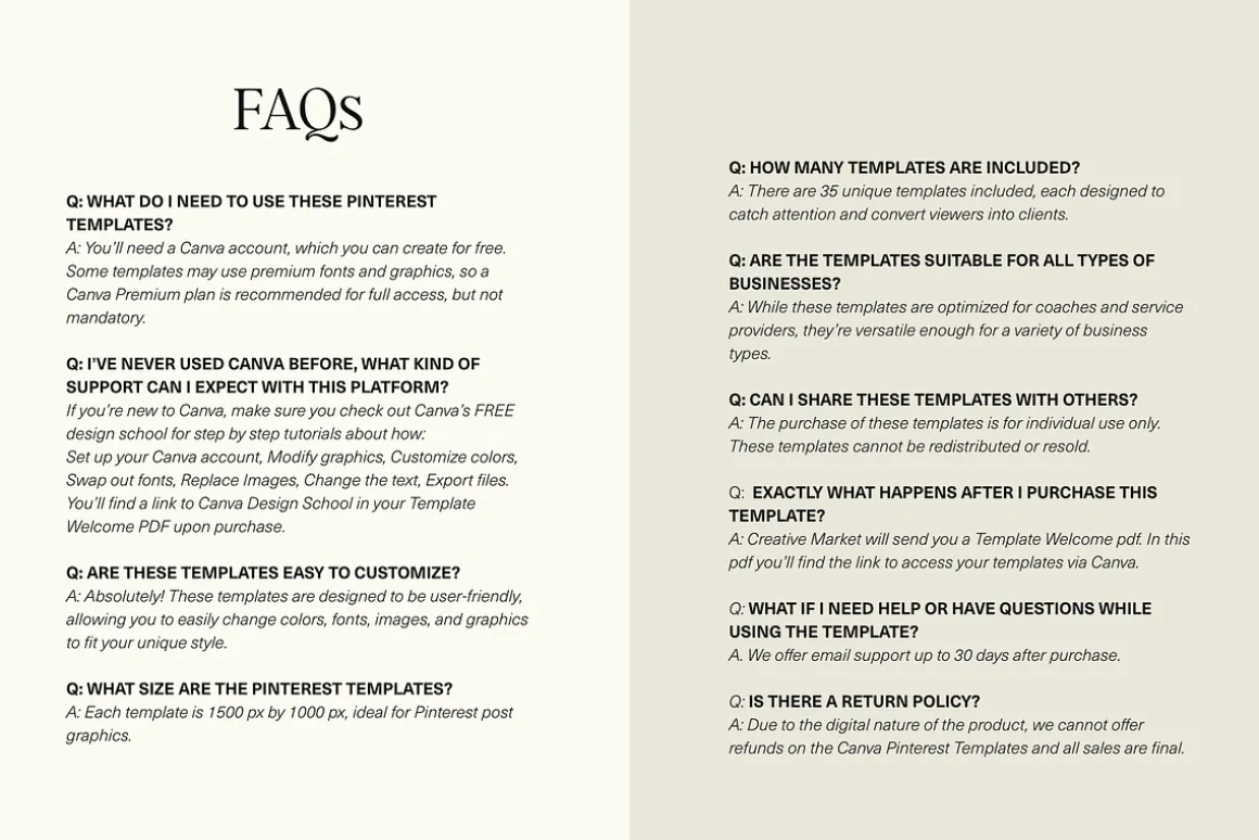 Luxury Canva Pinterest Templates