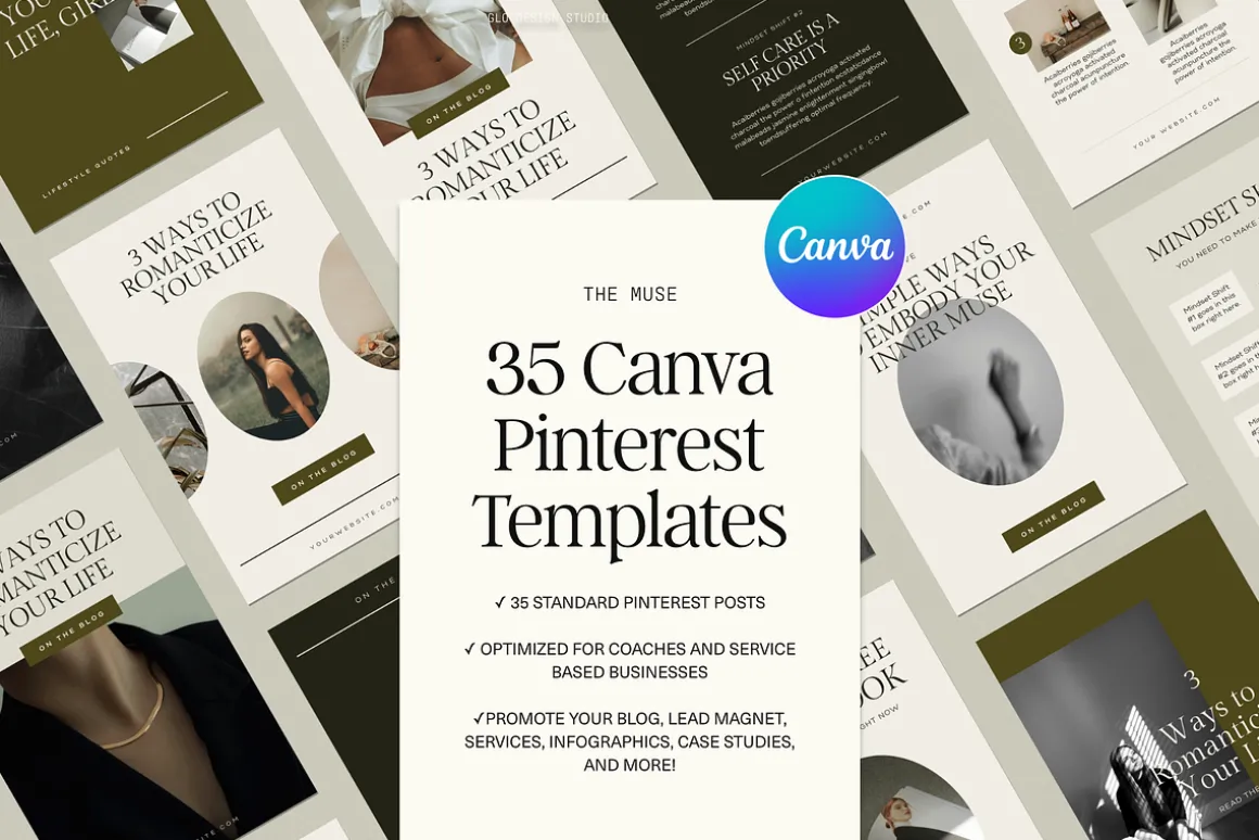 Luxury Canva Pinterest Templates