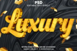 Luxury 3d Editable Psd Text Effect