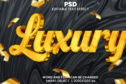 Luxury 3d Editable Psd Text Effect