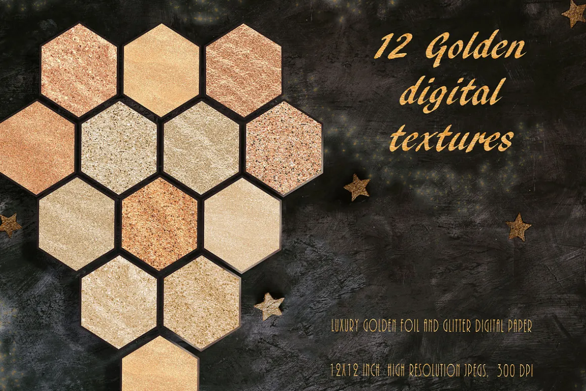 Luxury gold glitter & foil