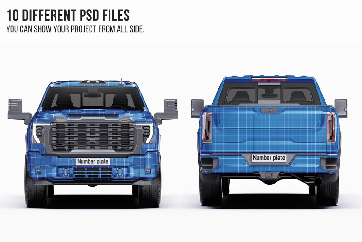 2025 Luxury HD Truck Mockup Set