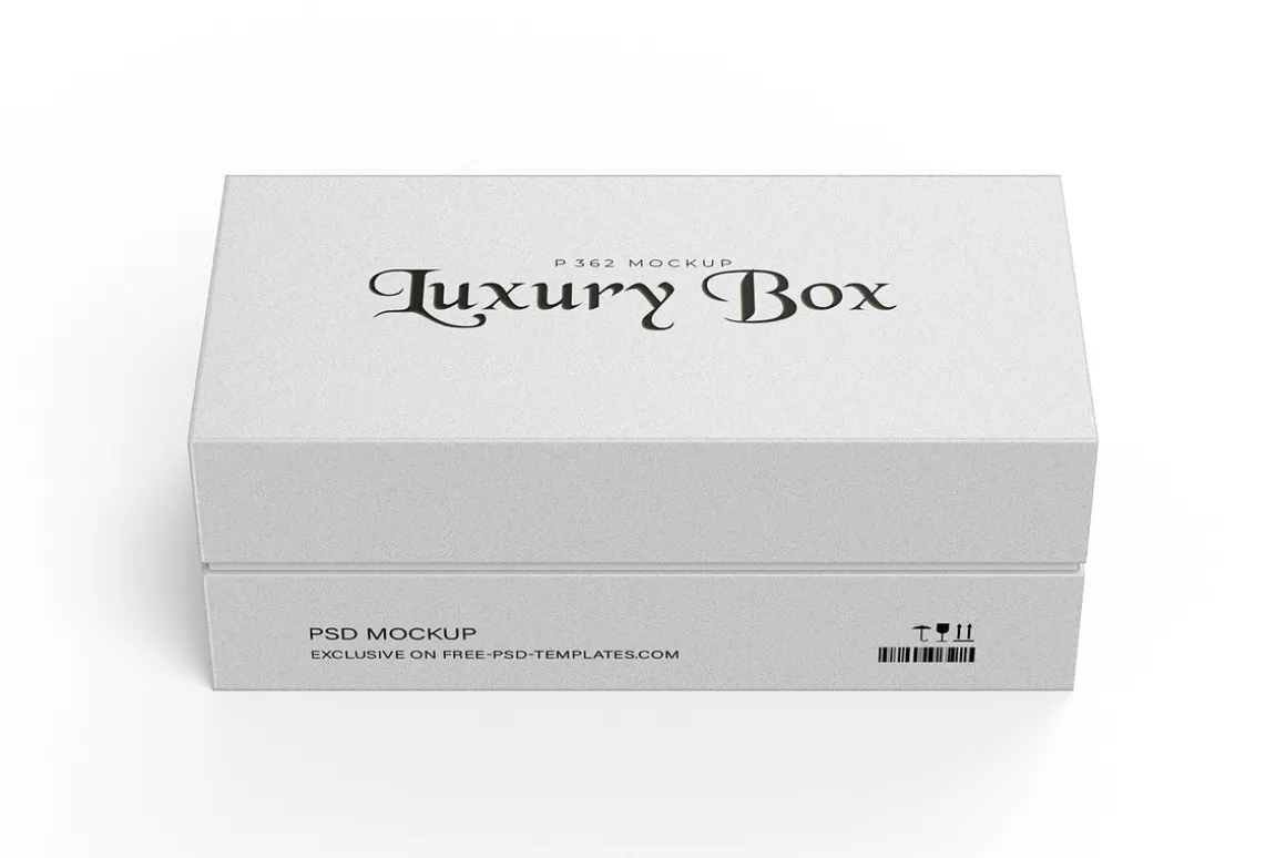 Luxury Two Piece Rigid Box Mockup