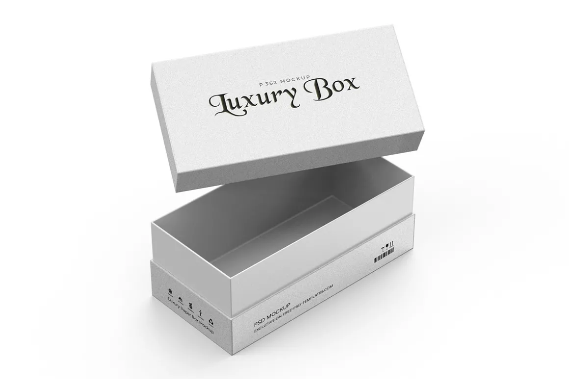 Luxury Two Piece Rigid Box Mockup