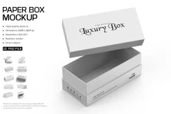 Luxury Two Piece Rigid Box Mockup