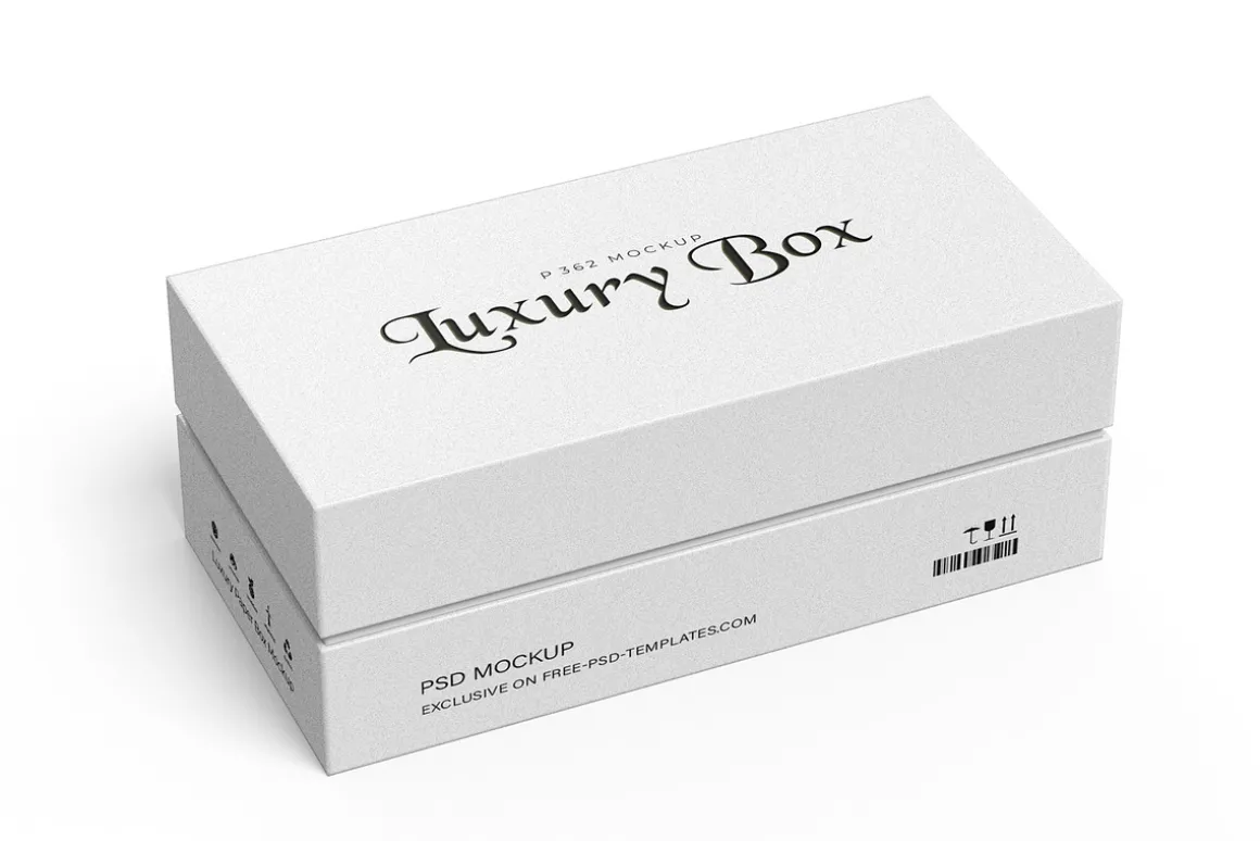 Luxury Two Piece Rigid Box Mockup