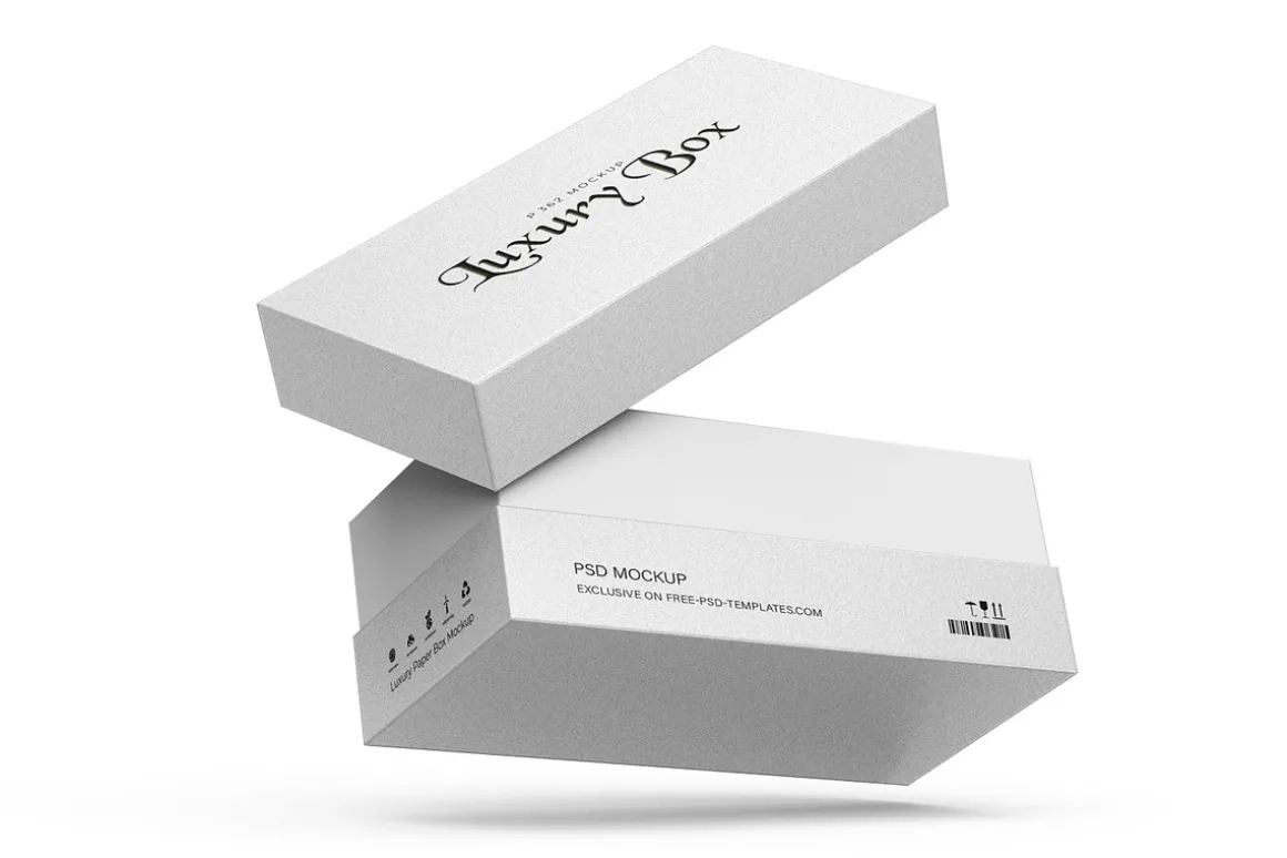 Luxury Two Piece Rigid Box Mockup