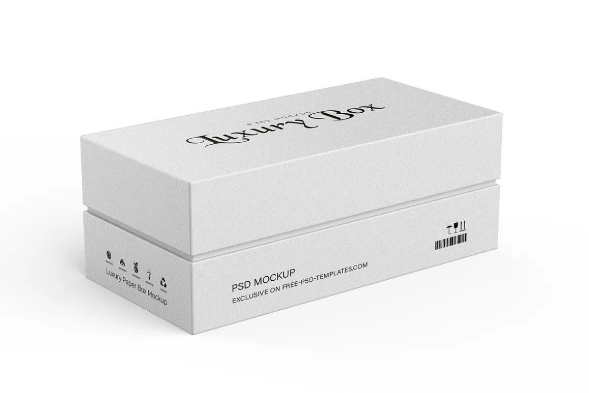 Luxury Two Piece Rigid Box Mockup