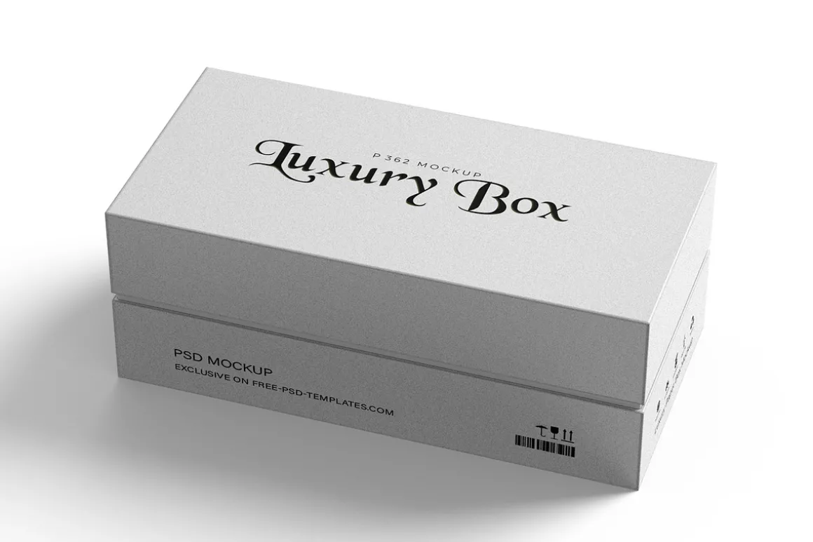 Luxury Two Piece Rigid Box Mockup
