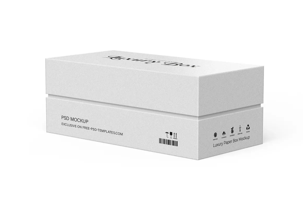 Luxury Two Piece Rigid Box Mockup