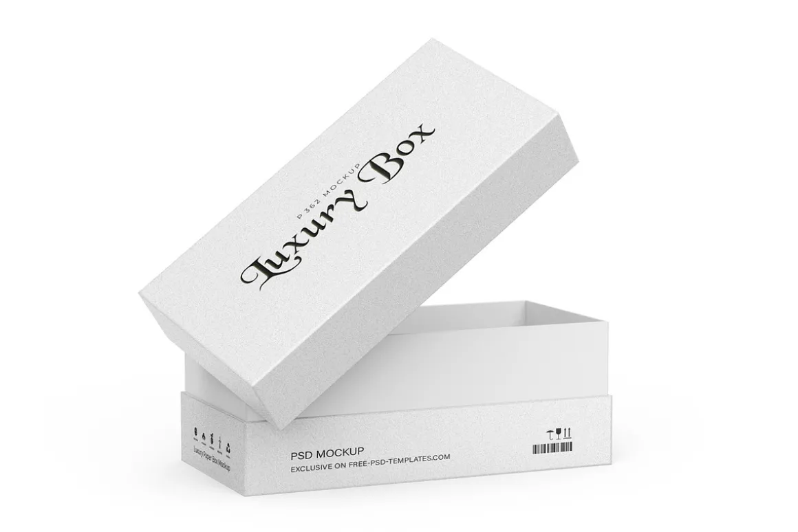 Luxury Two Piece Rigid Box Mockup