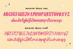 Macaroni Cheese Font Duo + Doodles