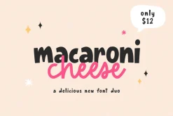 Macaroni Cheese Font Duo + Doodles