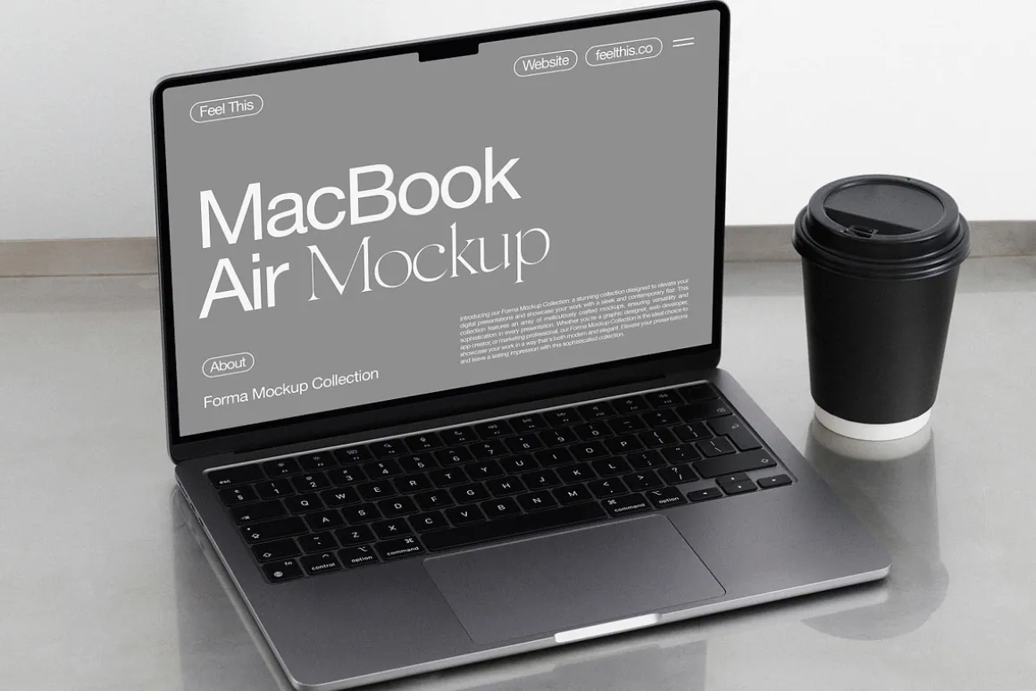 MacBook Air Mockup PSD