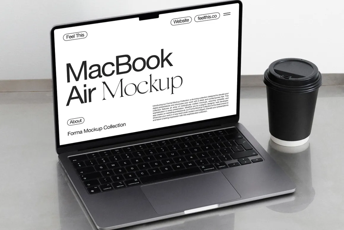 MacBook Air Mockup PSD