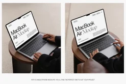 MacBook Air with Hands Mockups