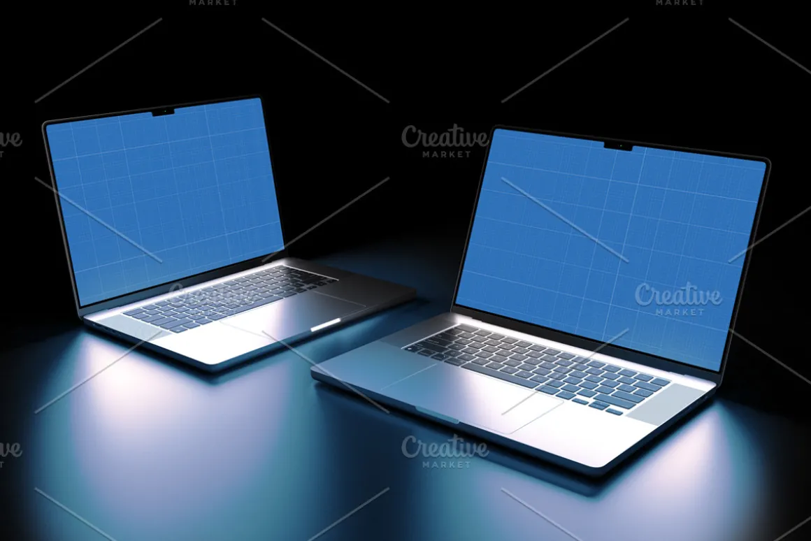 MacBook Pro In Dark Mockup