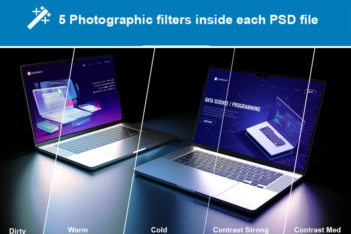 MacBook Pro In Dark Mockup