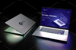 MacBook Pro In Dark Mockup