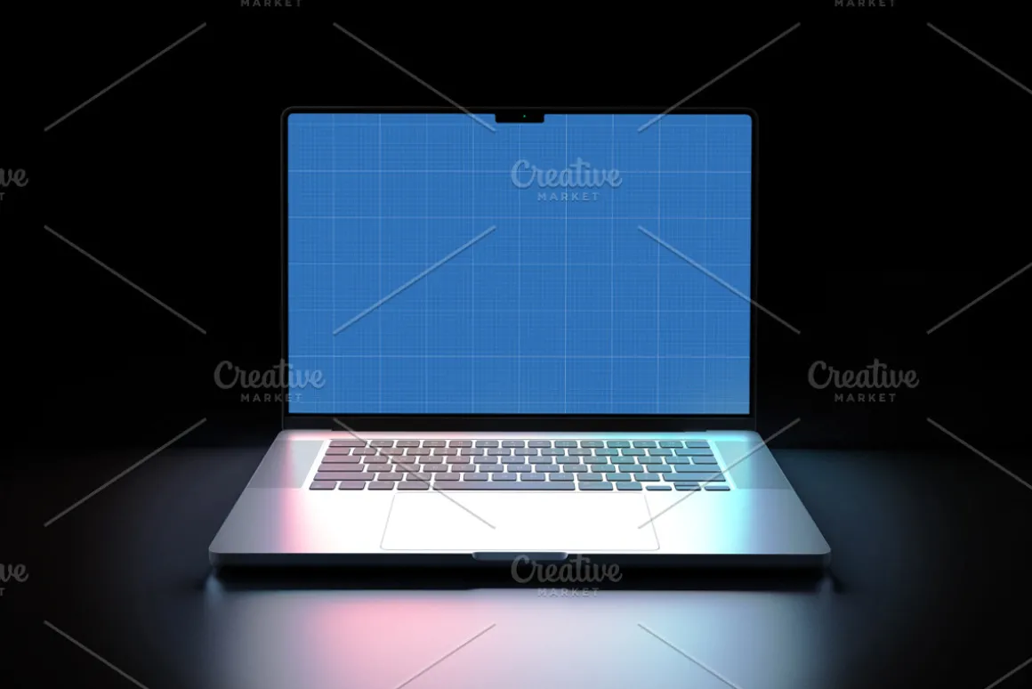 MacBook Pro In Dark Mockup