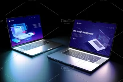 MacBook Pro In Dark Mockup
