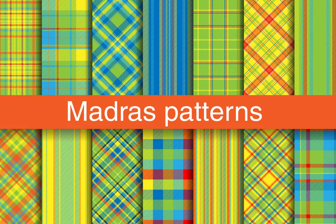 #6 Madras Pattern Plaids EPS + JPG