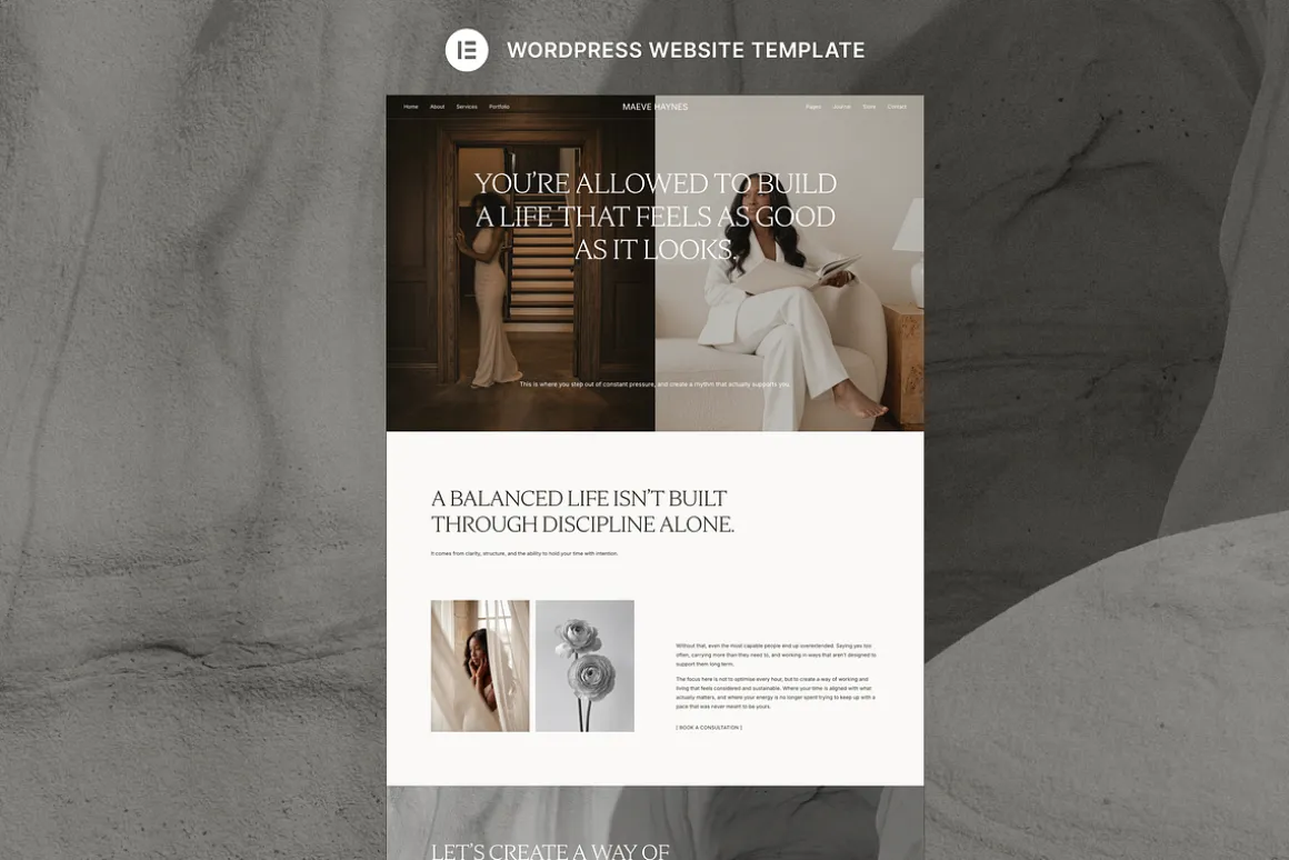 Maeve WordPress Website Template