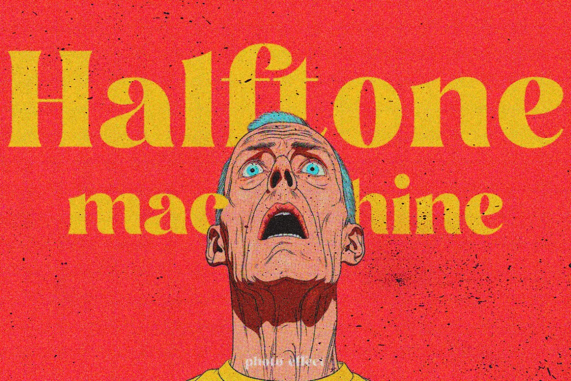 Magazine Halftone Machine Effect