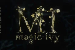 Magic Ivy. Botanical Font.