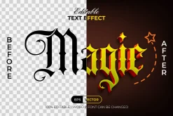 Magic Text Effect 3D Style