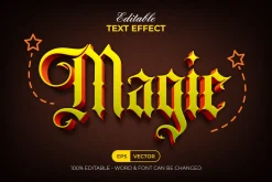 Magic Text Effect 3D Style