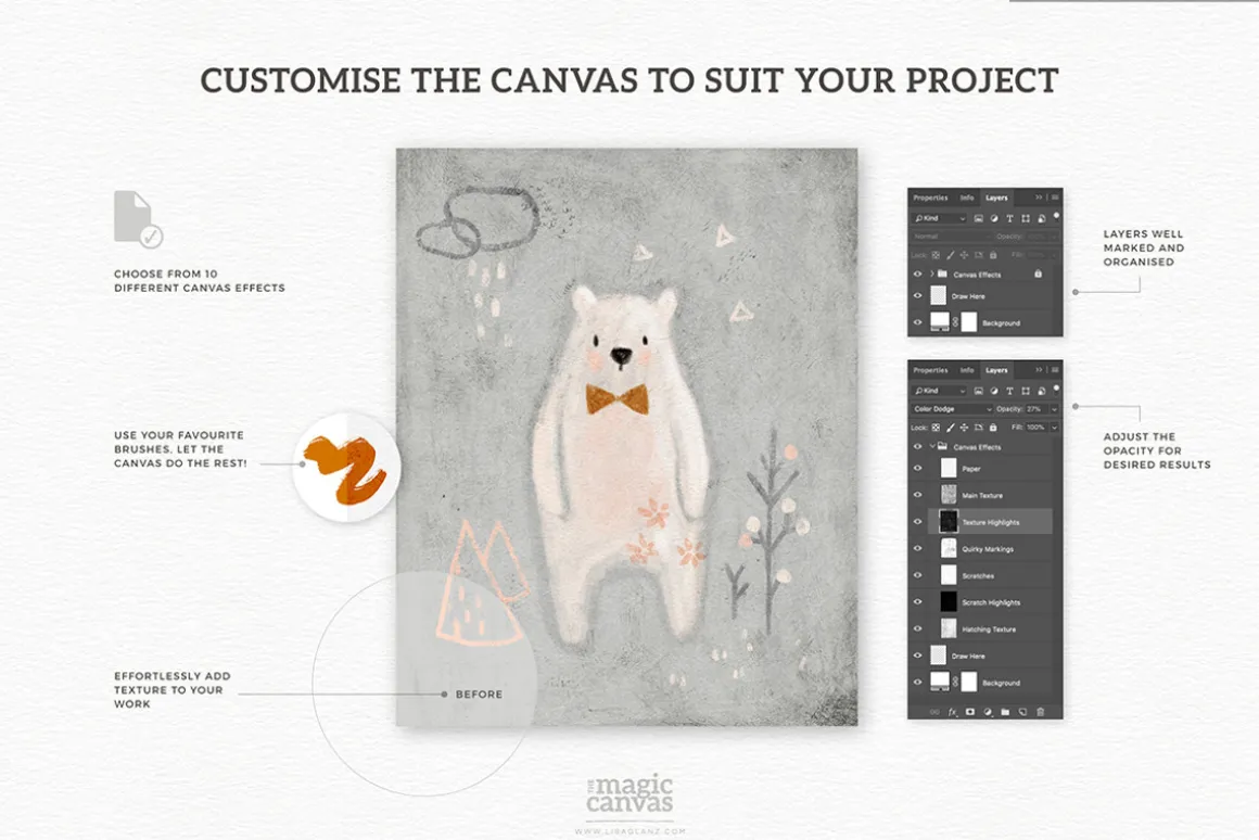 Magic Canvas Photoshop textures