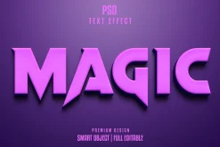 Magic 3d text effect