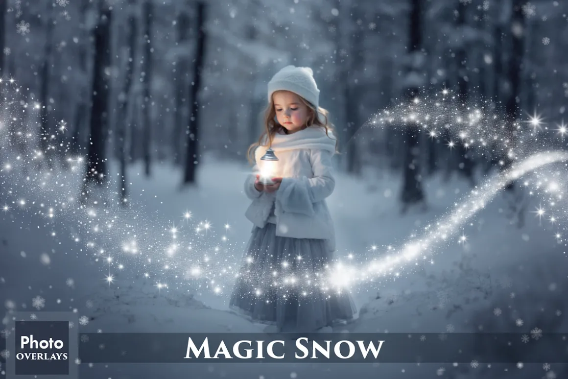 100 Magic Snow Overlays