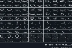 100 Magic Snow Overlays